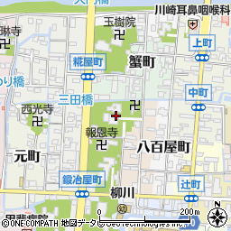 福岡県柳川市西魚屋町53周辺の地図
