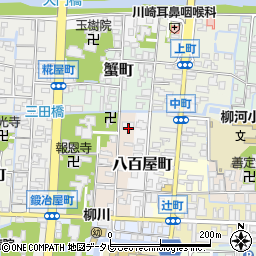 福岡県柳川市西魚屋町26周辺の地図