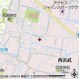 福岡県柳川市西浜武1140周辺の地図