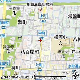 福岡県柳川市中町周辺の地図