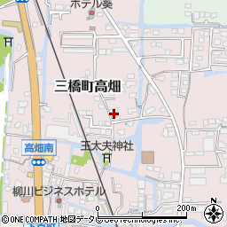 福岡県柳川市三橋町高畑114周辺の地図