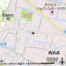 福岡県柳川市西浜武1100周辺の地図