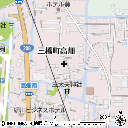 福岡県柳川市三橋町高畑95周辺の地図