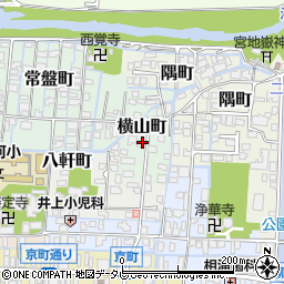 福岡県柳川市横山町周辺の地図