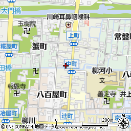 福岡県柳川市中町28周辺の地図