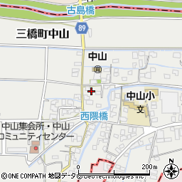 福岡県柳川市三橋町中山488周辺の地図