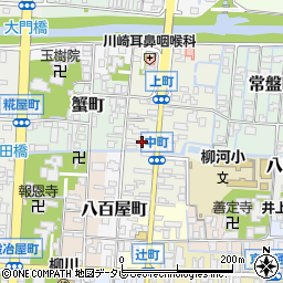 福岡県柳川市中町27周辺の地図