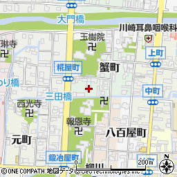 福岡県柳川市蟹町47周辺の地図