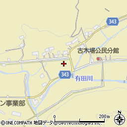 佐賀県西松浦郡有田町古木場周辺の地図