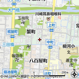 福岡県柳川市蟹町22周辺の地図