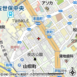 長崎県佐世保市上京町周辺の地図
