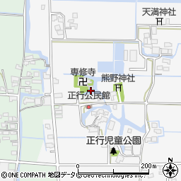 福岡県柳川市三橋町正行304周辺の地図
