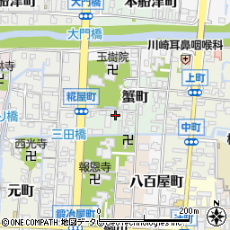 福岡県柳川市蟹町47-1周辺の地図