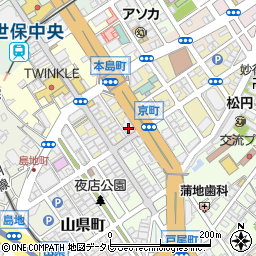 九州テレ・コミュニケーションズ株式会社テレビ佐世保周辺の地図