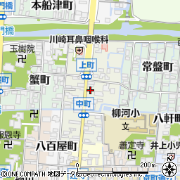 福岡県柳川市上町周辺の地図