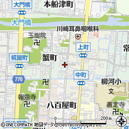 福岡県柳川市蟹町21周辺の地図