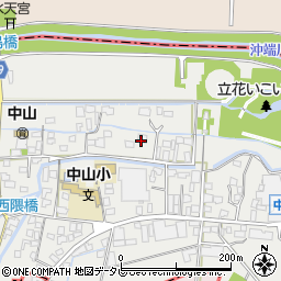 福岡県柳川市三橋町中山525周辺の地図