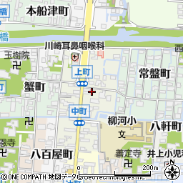 福岡県柳川市上町23周辺の地図