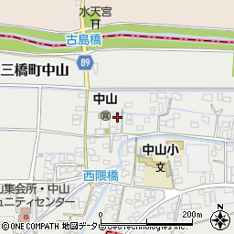 福岡県柳川市三橋町中山498周辺の地図