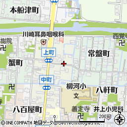 福岡県柳川市上町19周辺の地図