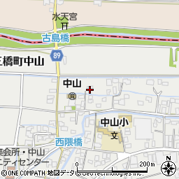 福岡県柳川市三橋町中山604周辺の地図