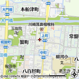 福岡県柳川市上町38周辺の地図