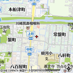 福岡県柳川市上町16周辺の地図