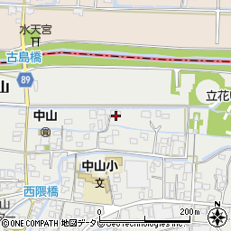 福岡県柳川市三橋町中山592周辺の地図