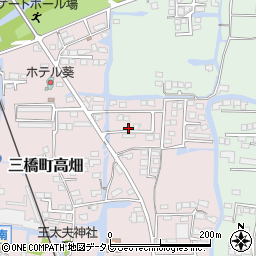 福岡県柳川市三橋町高畑305周辺の地図