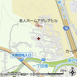 大分県大分市中判田つつじケ丘周辺の地図