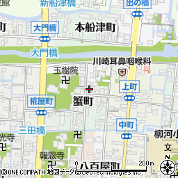福岡県柳川市蟹町32周辺の地図