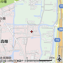 福岡県柳川市三橋町高畑317周辺の地図