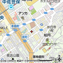 長崎県佐世保市京坪町周辺の地図