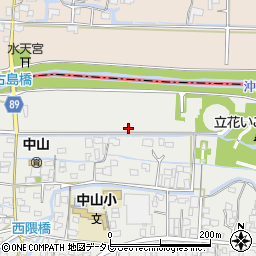 福岡県柳川市三橋町中山周辺の地図