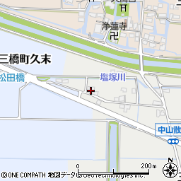 福岡県柳川市三橋町中山1064周辺の地図
