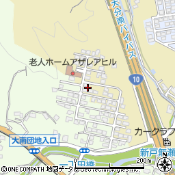 大分県大分市下判田つつじケ丘周辺の地図