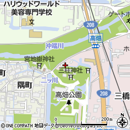 福岡県柳川市三橋町高畑6周辺の地図