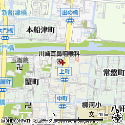 福岡県柳川市上町50周辺の地図