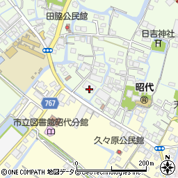福岡県柳川市田脇843周辺の地図