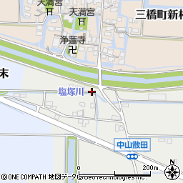 福岡県柳川市三橋町中山1267周辺の地図