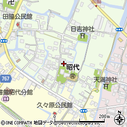 福岡県柳川市田脇930周辺の地図