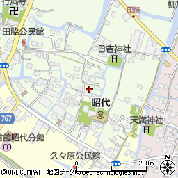 福岡県柳川市田脇939周辺の地図