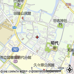 福岡県柳川市田脇851周辺の地図