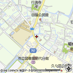 福岡県柳川市田脇839周辺の地図