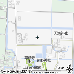 福岡県柳川市三橋町正行周辺の地図