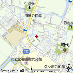 福岡県柳川市田脇833周辺の地図