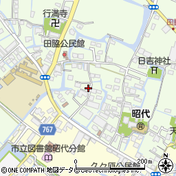 福岡県柳川市田脇854周辺の地図