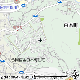 長崎県佐世保市白木町周辺の地図