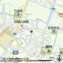 福岡県柳川市田脇861周辺の地図