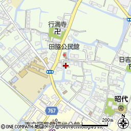 福岡県柳川市田脇824周辺の地図